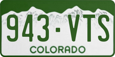 CO license plate 943VTS