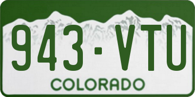 CO license plate 943VTU