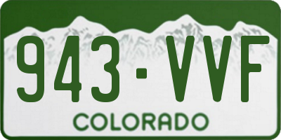 CO license plate 943VVF