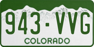 CO license plate 943VVG
