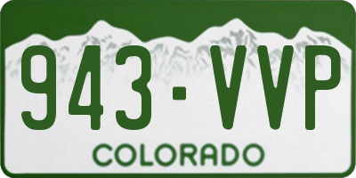 CO license plate 943VVP