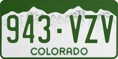 CO license plate 943VZV