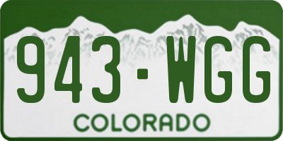 CO license plate 943WGG
