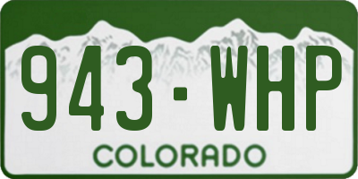 CO license plate 943WHP