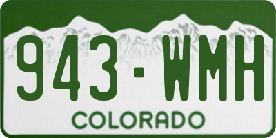 CO license plate 943WMH