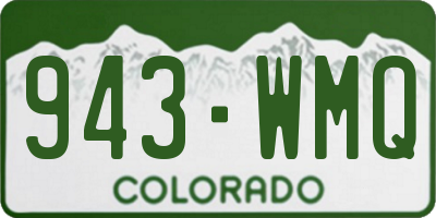 CO license plate 943WMQ