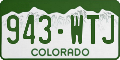 CO license plate 943WTJ