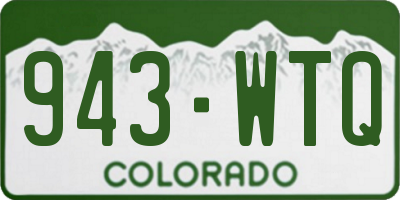 CO license plate 943WTQ