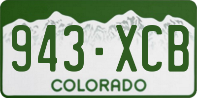 CO license plate 943XCB