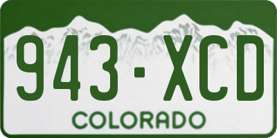 CO license plate 943XCD