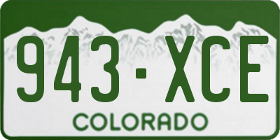 CO license plate 943XCE