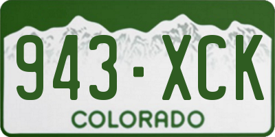 CO license plate 943XCK