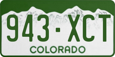 CO license plate 943XCT
