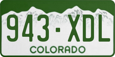 CO license plate 943XDL
