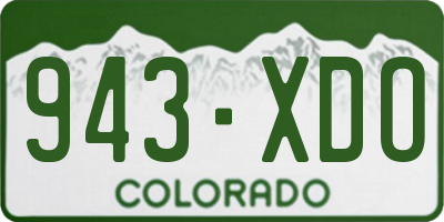 CO license plate 943XDO