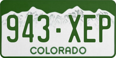 CO license plate 943XEP