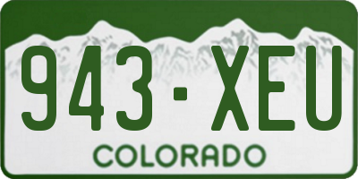 CO license plate 943XEU
