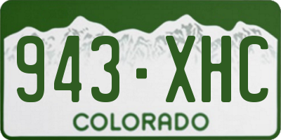 CO license plate 943XHC