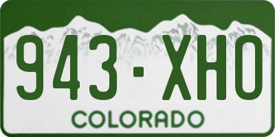 CO license plate 943XHO