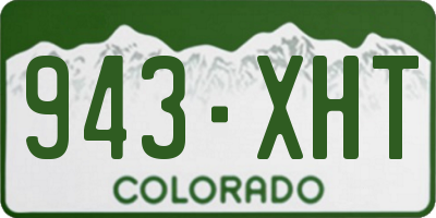 CO license plate 943XHT