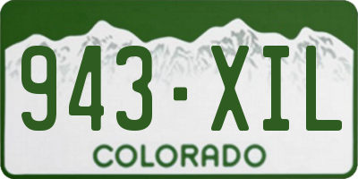 CO license plate 943XIL