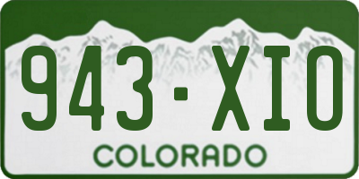 CO license plate 943XIO