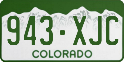 CO license plate 943XJC