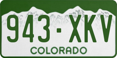 CO license plate 943XKV