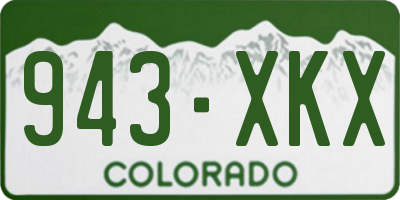 CO license plate 943XKX