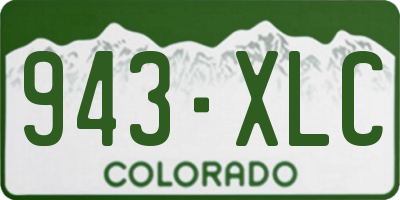 CO license plate 943XLC