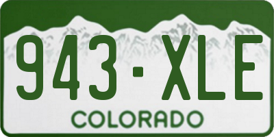 CO license plate 943XLE