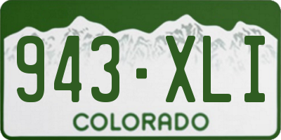 CO license plate 943XLI