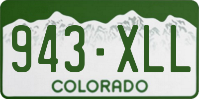 CO license plate 943XLL