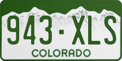 CO license plate 943XLS