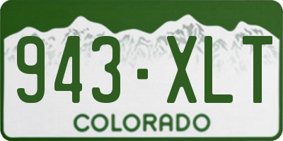 CO license plate 943XLT