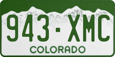 CO license plate 943XMC