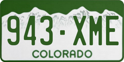 CO license plate 943XME