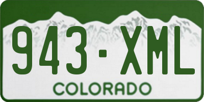 CO license plate 943XML