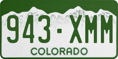 CO license plate 943XMM