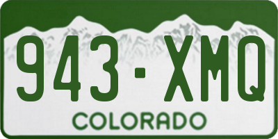 CO license plate 943XMQ