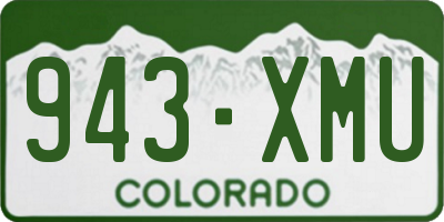 CO license plate 943XMU