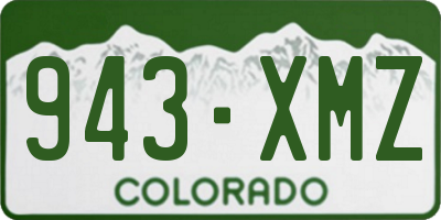 CO license plate 943XMZ