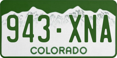 CO license plate 943XNA