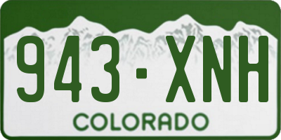 CO license plate 943XNH