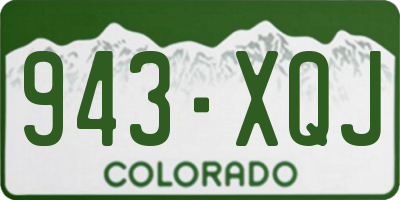 CO license plate 943XQJ
