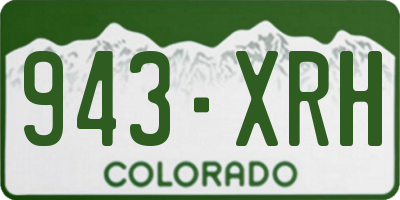 CO license plate 943XRH