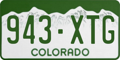 CO license plate 943XTG