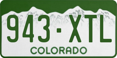 CO license plate 943XTL