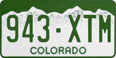 CO license plate 943XTM