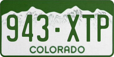 CO license plate 943XTP